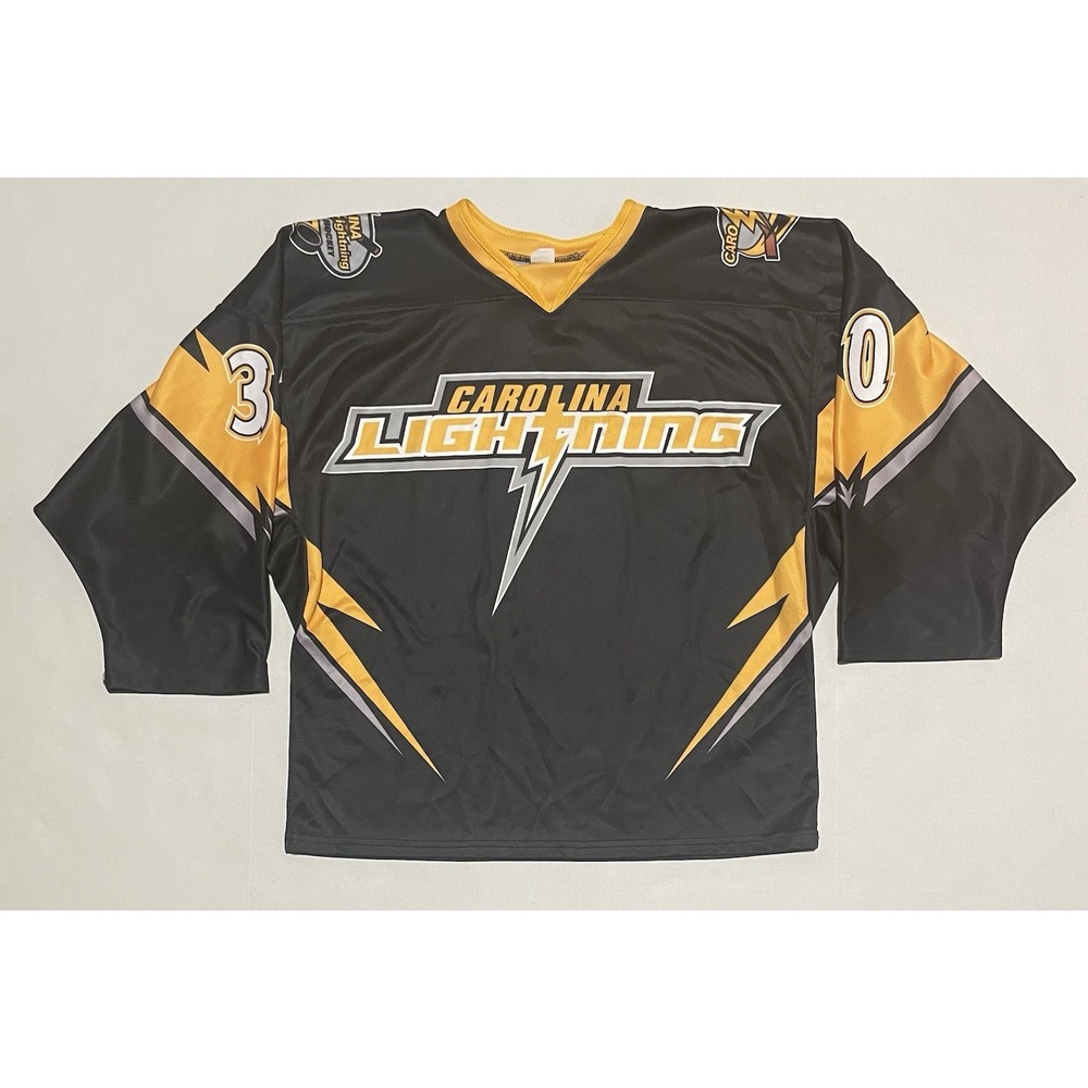 Vintage OT Sports Hockey Jersey #30‎ Youth XL Goalie USA Carolina Lightning